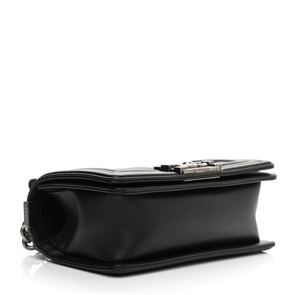 Chanel Calfskin Chevron Quilted Small Boy Flap Black 4 of 13