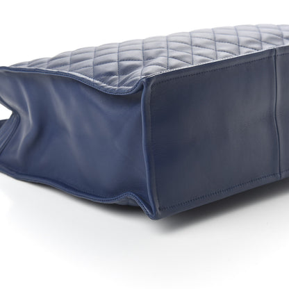Chanel Calfskin Quilted Large Boy Tote Navy 6 of 10