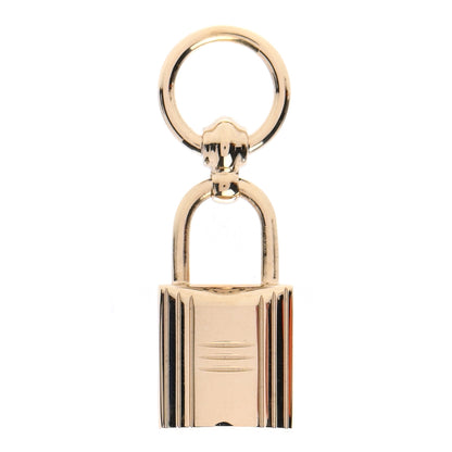 Hermes Permabrass Mini Loop Charms Cadenas Scarf Ring Gold 1 of 3