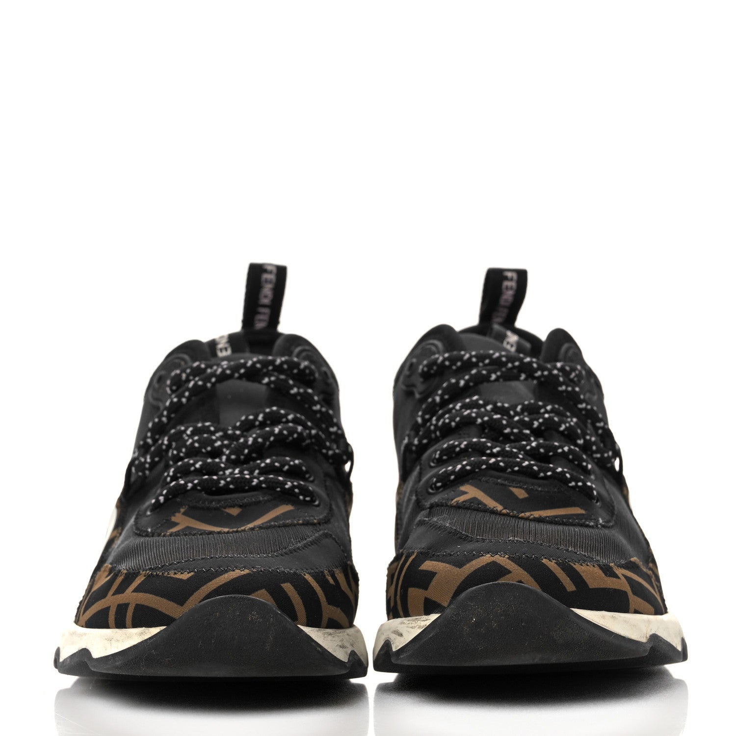 Fendi Technical Mesh Lycra FFreedom Patchwork Sneakers 39 Black Tobacco 2 of 16