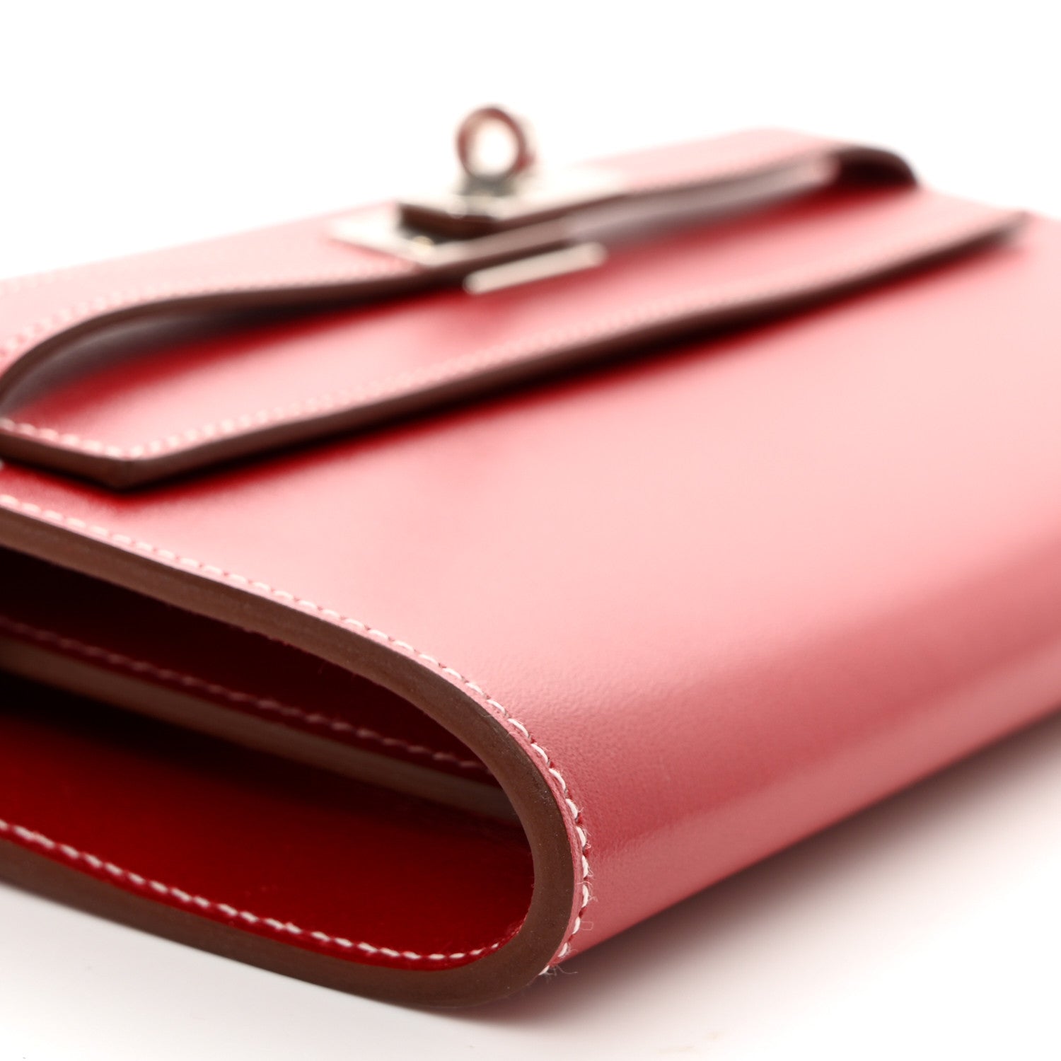 Hermes Box Kelly Wallet To Go Rock Rouge Piment 8 of 10