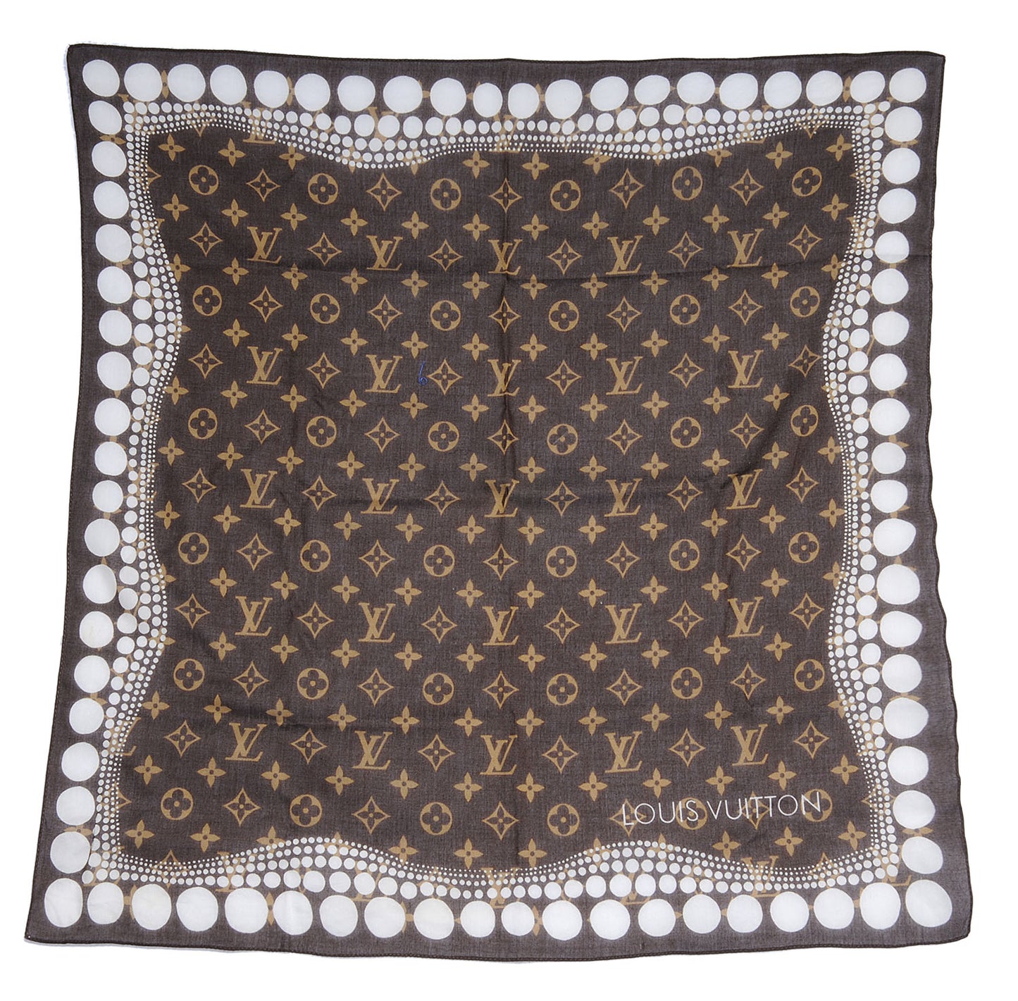Monogram Kusama Scarf White
