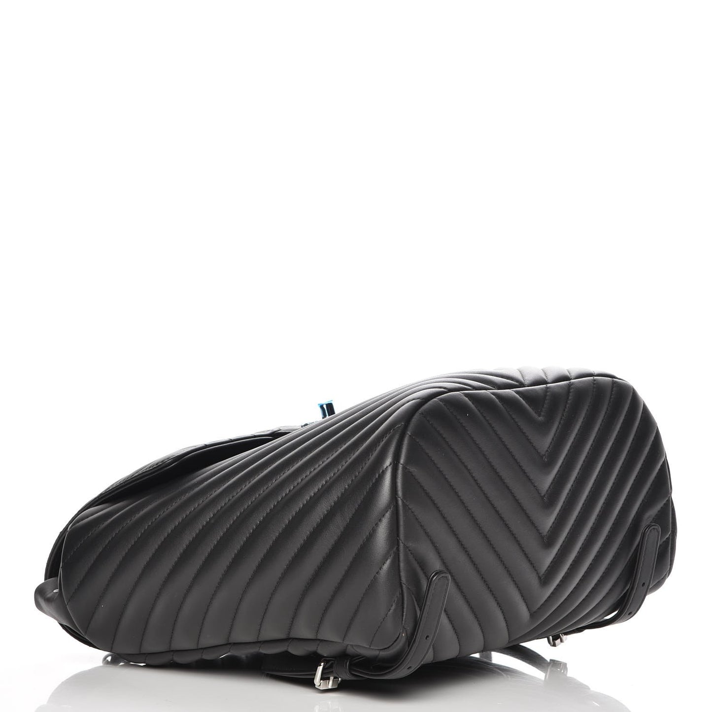 Calfskin Chevron Quilted Large Urban Spirit Backpack Black