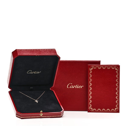 Cartier 18K Pink Gold Diamond Symbols Cross Pendant Necklace 6 of 6