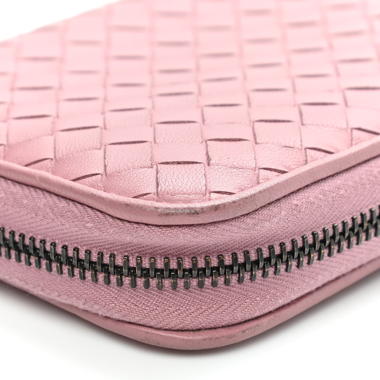 Bottega Veneta Nappa Intrecciato Zip Around Wallet Mallow 11 of 14