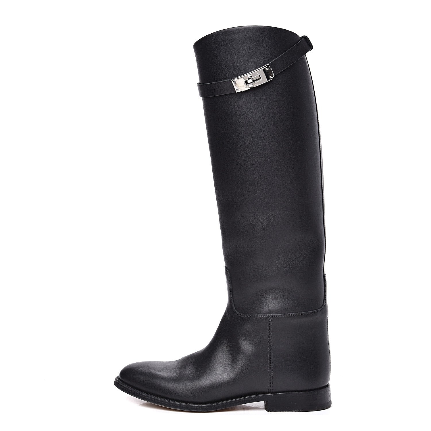 Hermes Box Kelly Jumping Boots 36.5 Black 1 of 11