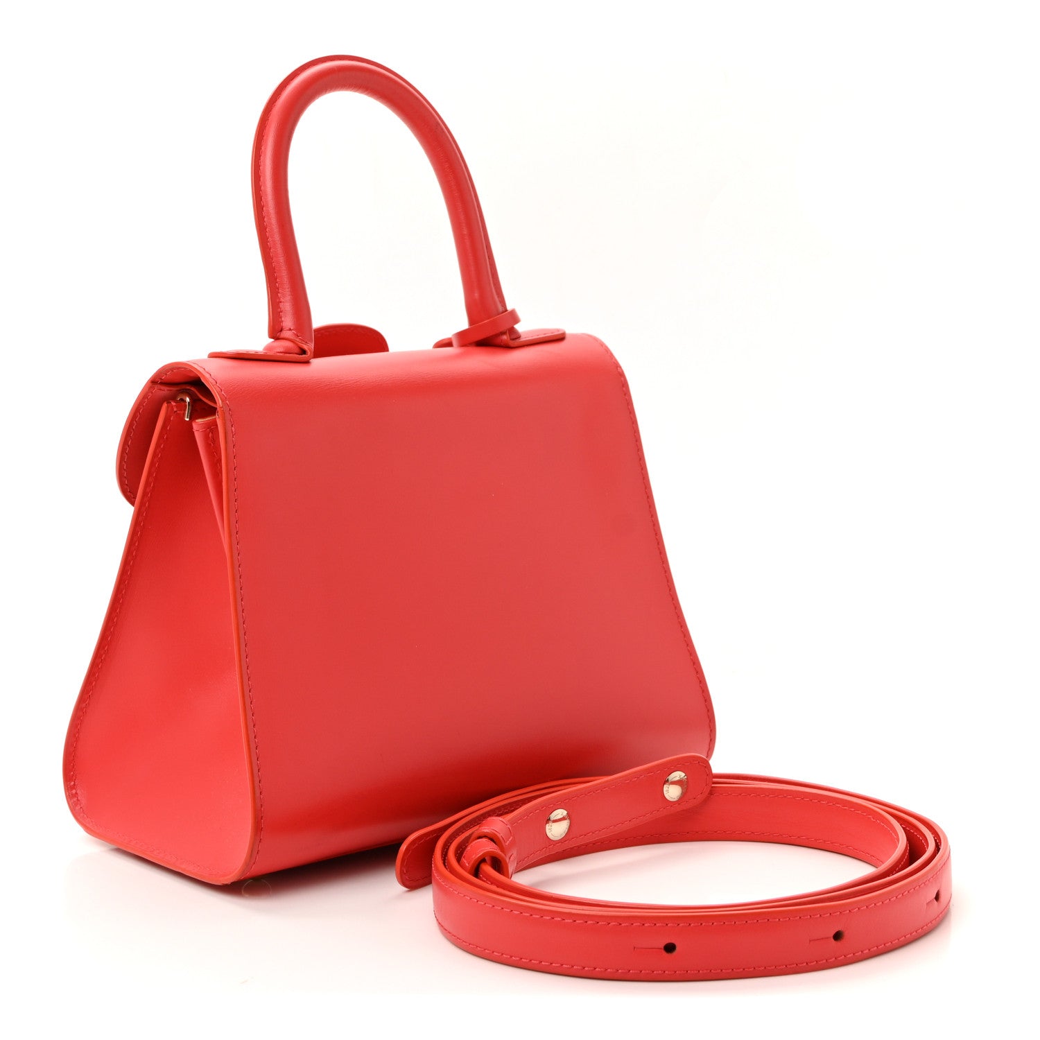 Delvaux Box Calfskin Mini Brillant Satchel Coral 3 of 10