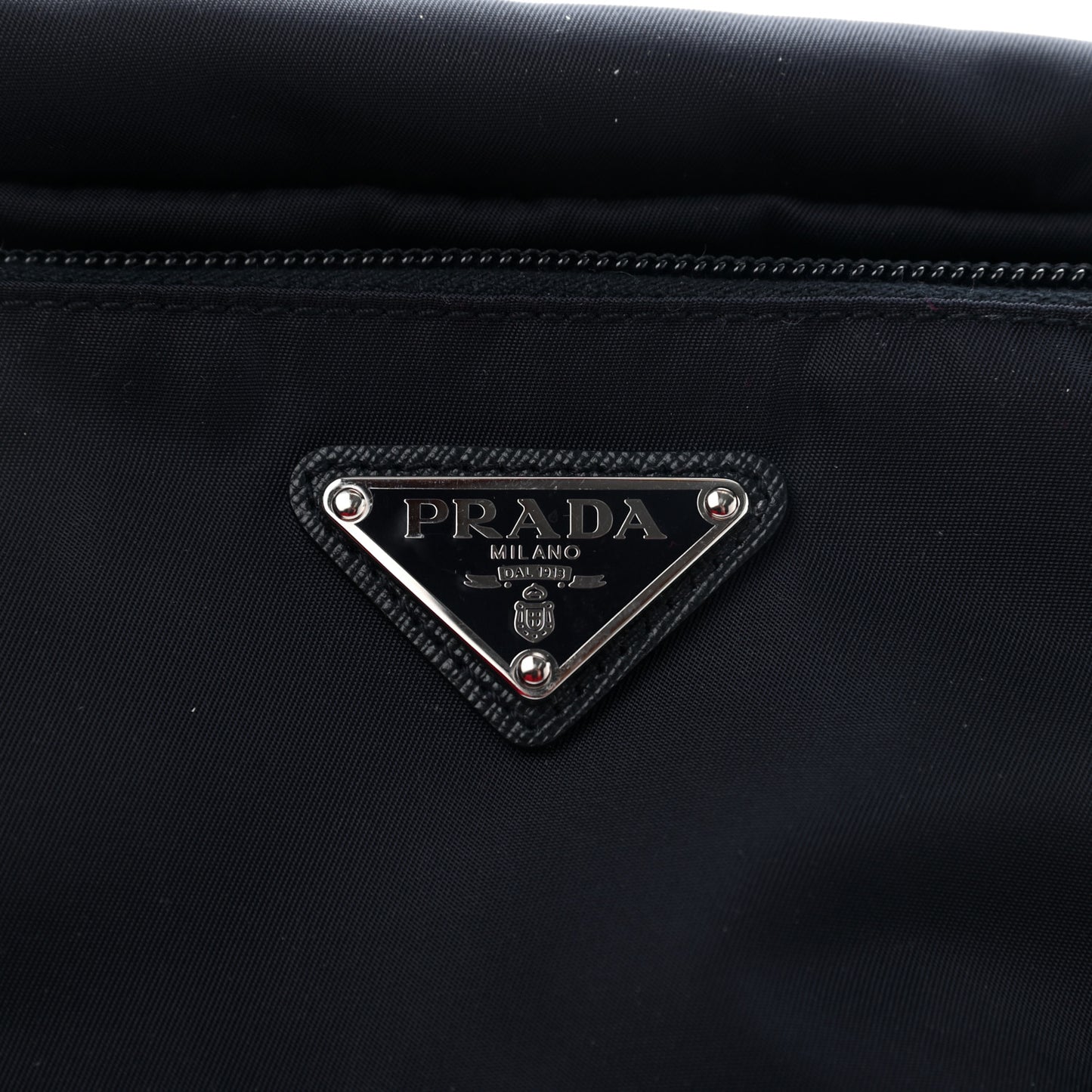 Tessuto Nylon Saffiano Pouch Blue