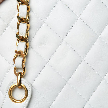 Chanel Lambskin Quilted Shoulder Bag White 23 of 27