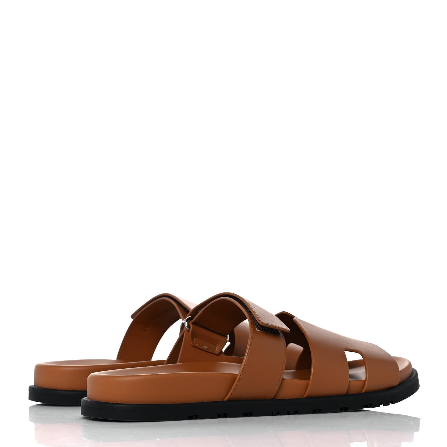 Hermes Calfskin Mens Chypre Sandals 43 Gold 4 of 9