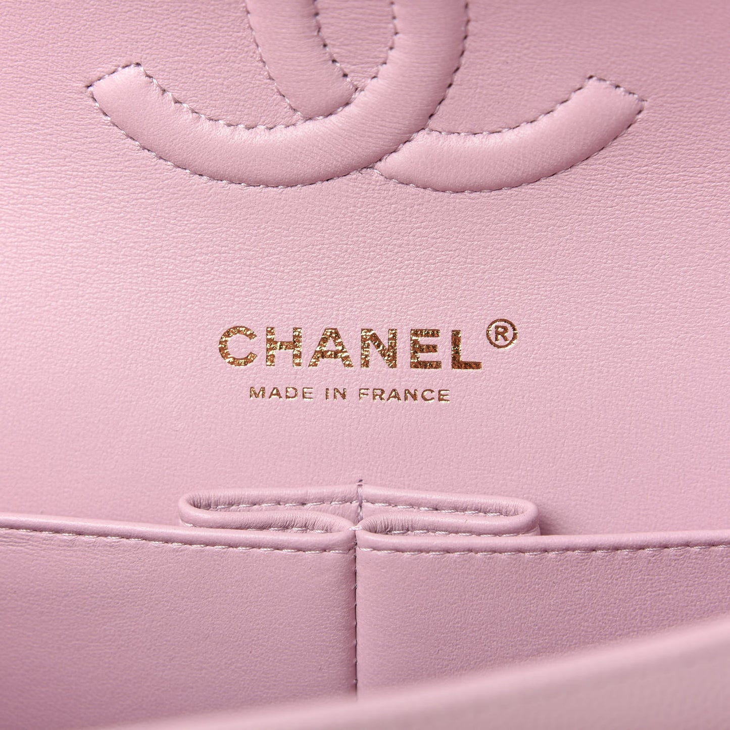 Caviar Quilted Medium Double Flap Light Pink
