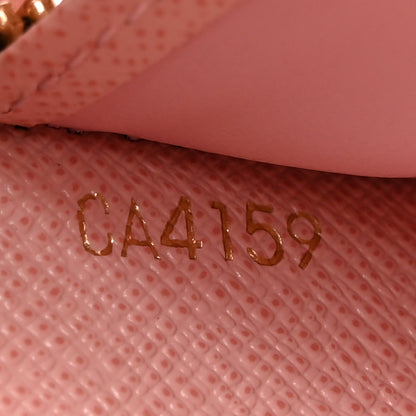 Louis Vuitton Damier Ebene Zippy Wallet Rose Ballerine 7 of 8