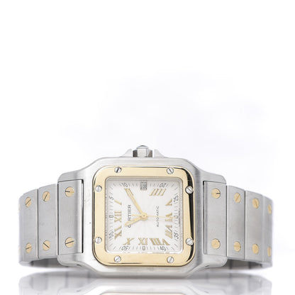 Cartier Stainless Steel 18K Yellow Gold 29mm Santos De Cartier Galbee Automatic Watch 3 of 8