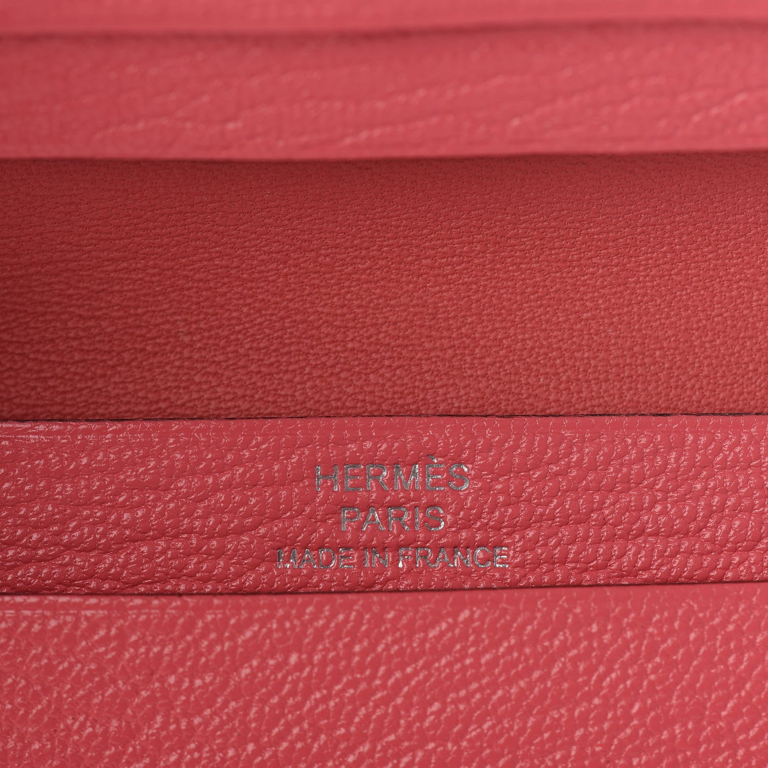 Hermes Chevre Mysore Bearn Card Holder Wallet Rose Lipstick 5 of 8