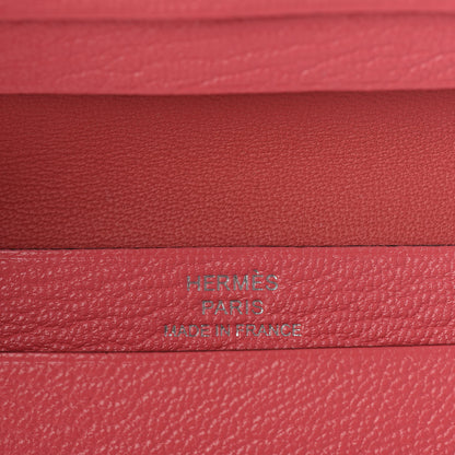 Hermes Chevre Mysore Bearn Card Holder Wallet Rose Lipstick 5 of 8