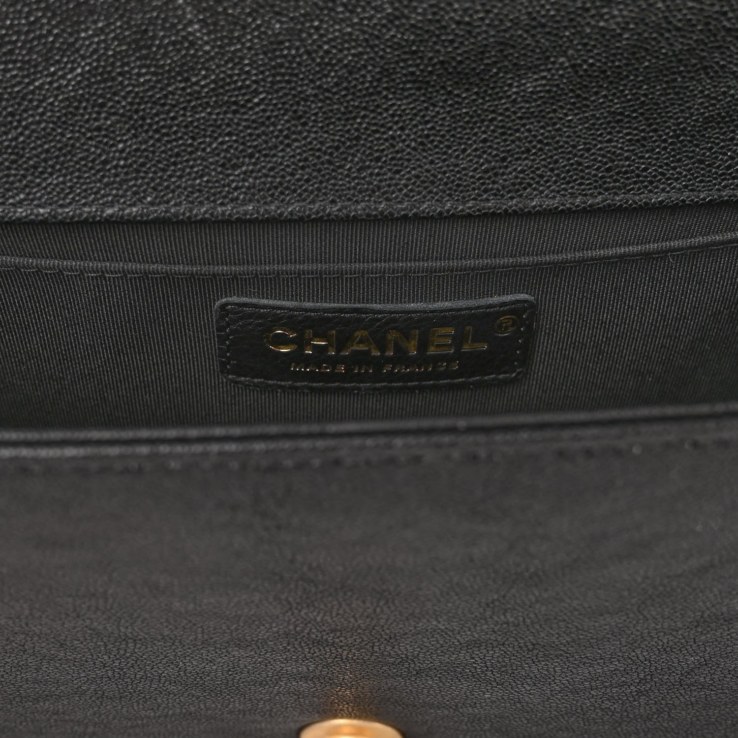 Chanel Caviar Chevron Quilted Medium Boy Flap Black 6 of 10