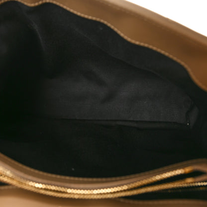 Saint Laurent Calfskin Y Quilted Monogram Medium Loulou Chain Satchel Dark Beige 5 of 10