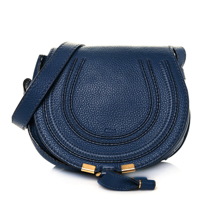 Chloe Calfskin Mini Marcie Round Crossbody Bag Royal Navy 1 of 10