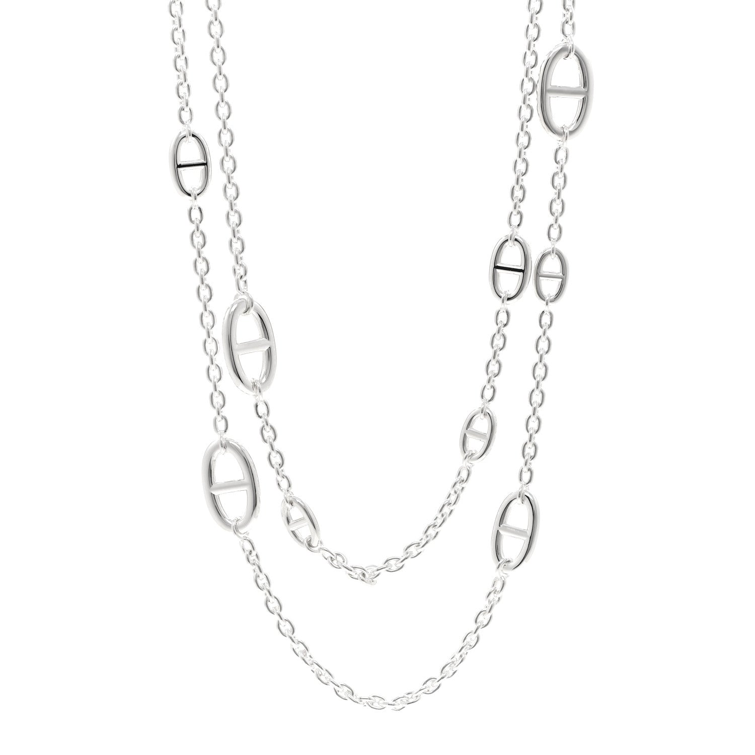 Hermes Sterling Silver Farandole Necklace 120 1 of 6