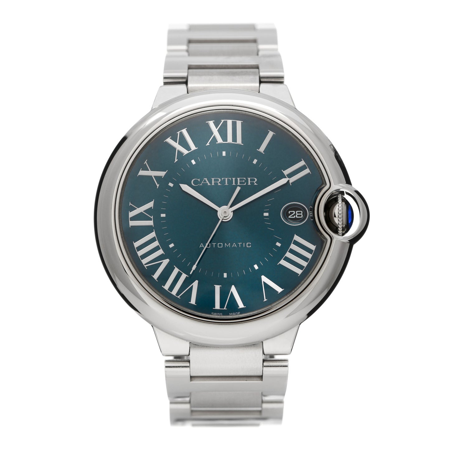 Stainless Steel 40mm Ballon Bleu De Cartier Automatic Watch Blue