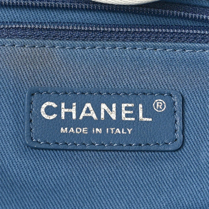 Chanel Woven Straw Raffia Medium Deauville Tote Light Blue 6 of 10