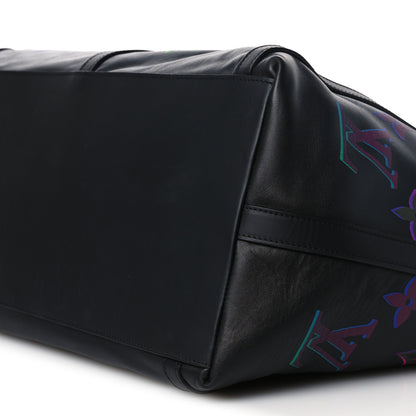 Louis Vuitton Calfskin Monogram Spotlight Comet Duffle Black Borealis 8 of 9
