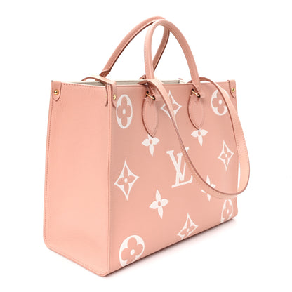 Louis Vuitton Empreinte Monogram Giant Onthego MM Rose Trianon Crème 3 of 9