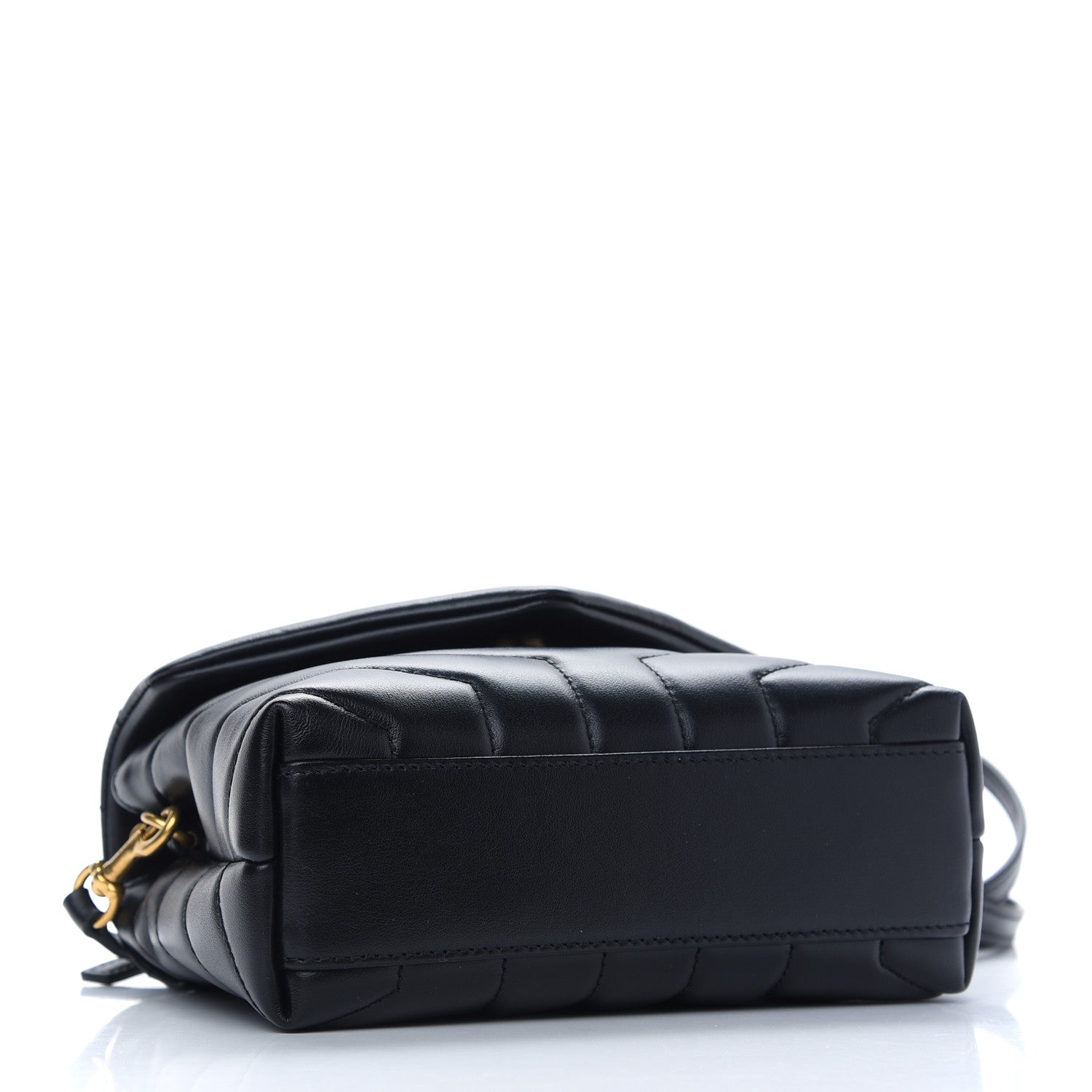 Saint Laurent Calfskin Y Quilted Monogram Toy Loulou Crossbody Bag Black 4 of 9