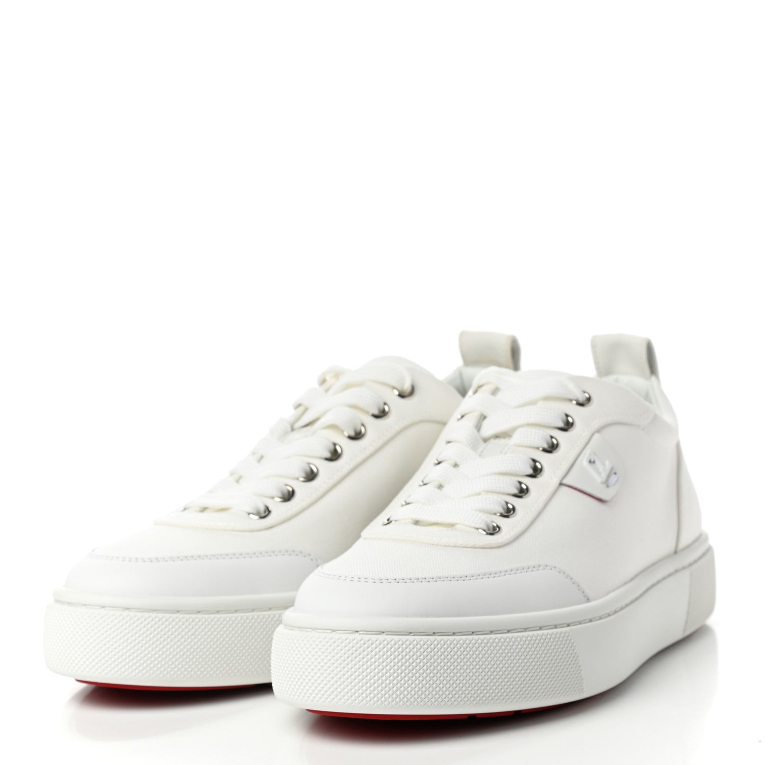 Christian Louboutin Canvas Simplerui Flat Sneakers 39 White 3 of 7