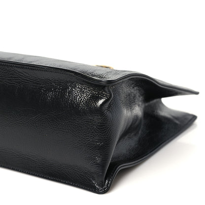 Chanel Shiny Aged Calfskin Shopping Bag Black 9 of 11