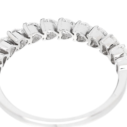 Parker & West by FASHIONPHILE 18K White Gold Diamond 1.00ct Heart Cut Half Eternity Band Ring 53 6.25 8 of 10