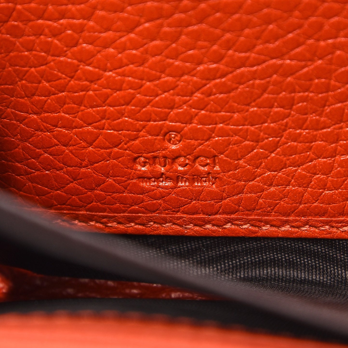 Pebbled Calfskin Bamboo Tassel Zip Around Wallet Pink Orange
