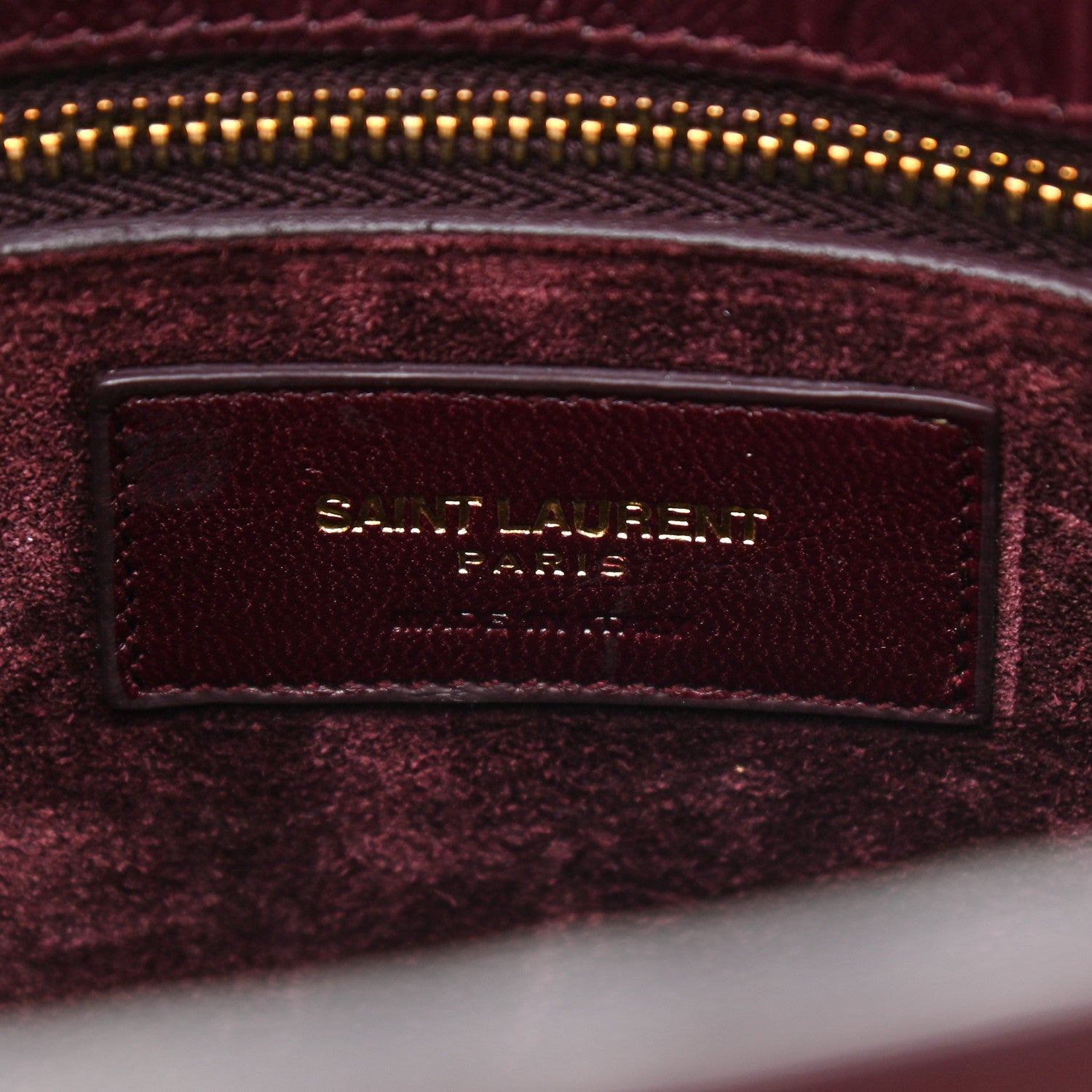 Saint Laurent Calfskin Crocodile Embossed Small Sac de Jour Rouge Legion 5 of 8