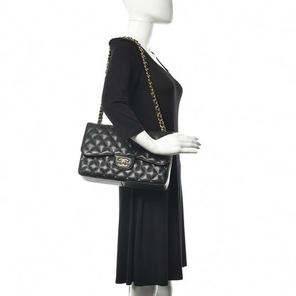 Chanel Caviar Quilted Jumbo Double Flap Black 2 of 12