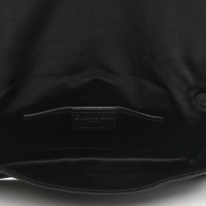 Christian Dior Satin Crystal Cannage Flap Clutch Black 5 of 11