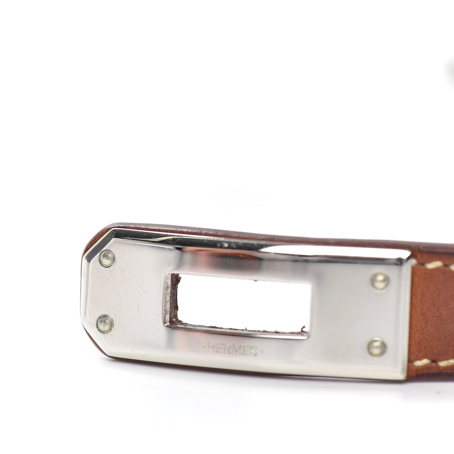 Hermes Barenia Kelly Double Tour Bracelet M Fauve 4 of 5