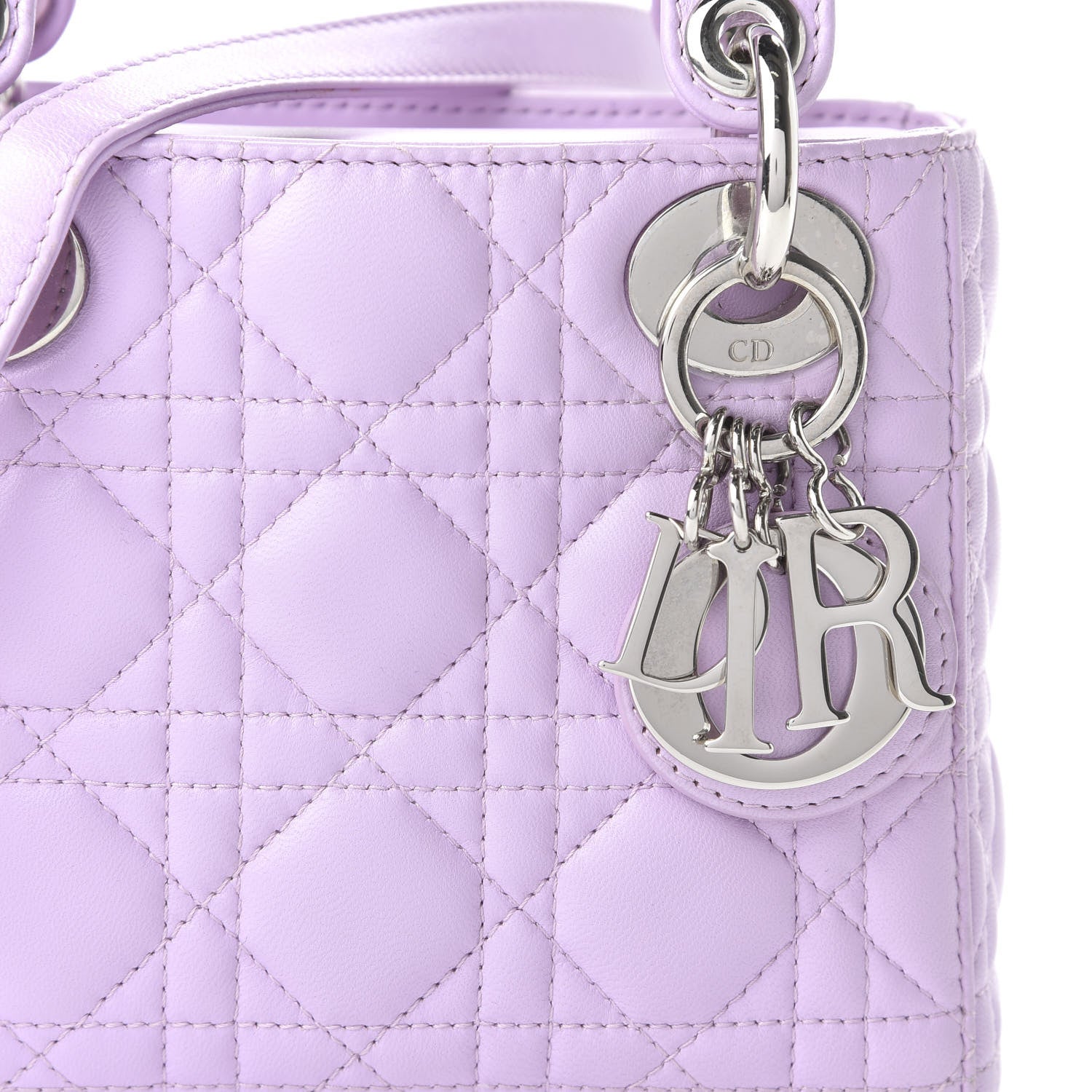 Christian Dior Lambskin Cannage Mini Lady Lilac 9 of 10