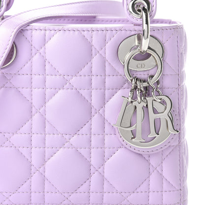 Christian Dior Lambskin Cannage Mini Lady Lilac 9 of 10