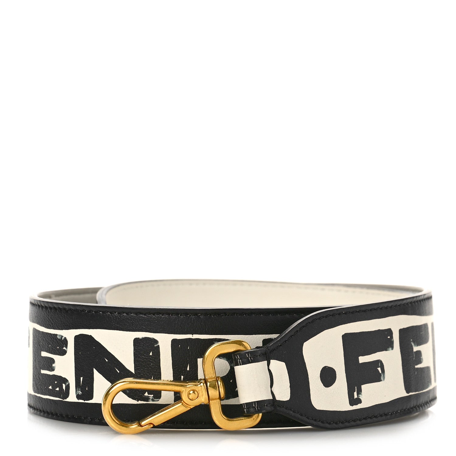 Fendi X JOSHUA VIDES Vitello Grace Logo Regular Strap You Optical White Black 1 of 4
