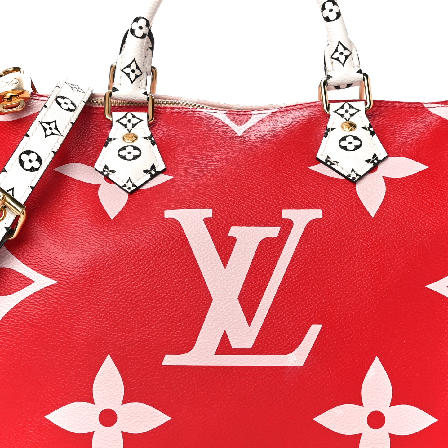 Monogram Giant Speedy Bandouliere 30 Rouge