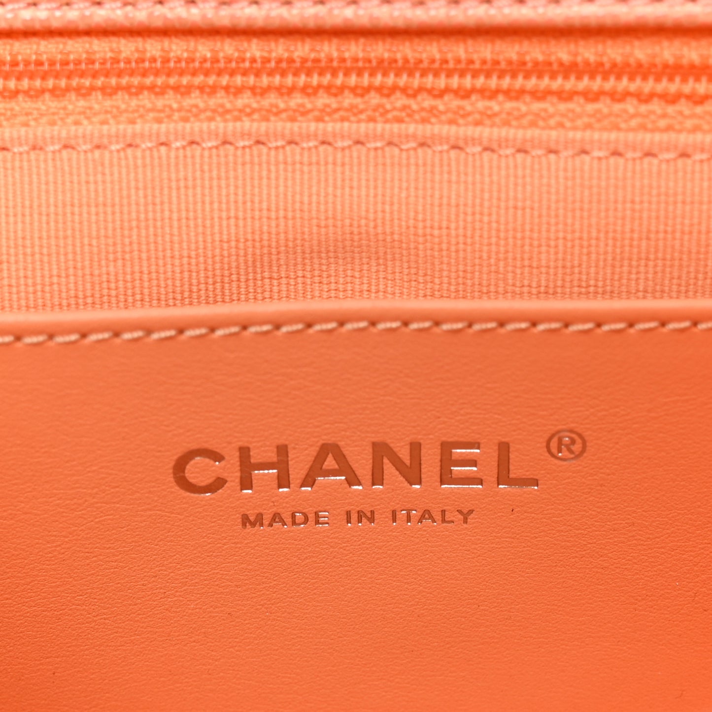 Shaded Caviar Quilted My Everything Small Flap Orange Light Orange