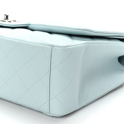 Chanel Caviar Quilted Maxi Double Flap Light Blue 9 of 9