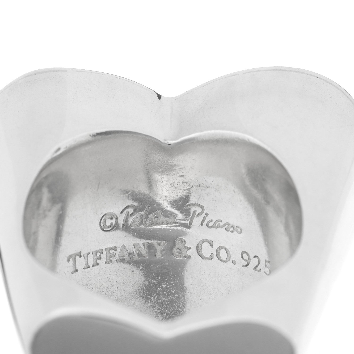 Tiffany Sterling Silver Paloma Picasso Heart Signet Ring 57 8 4 of 4