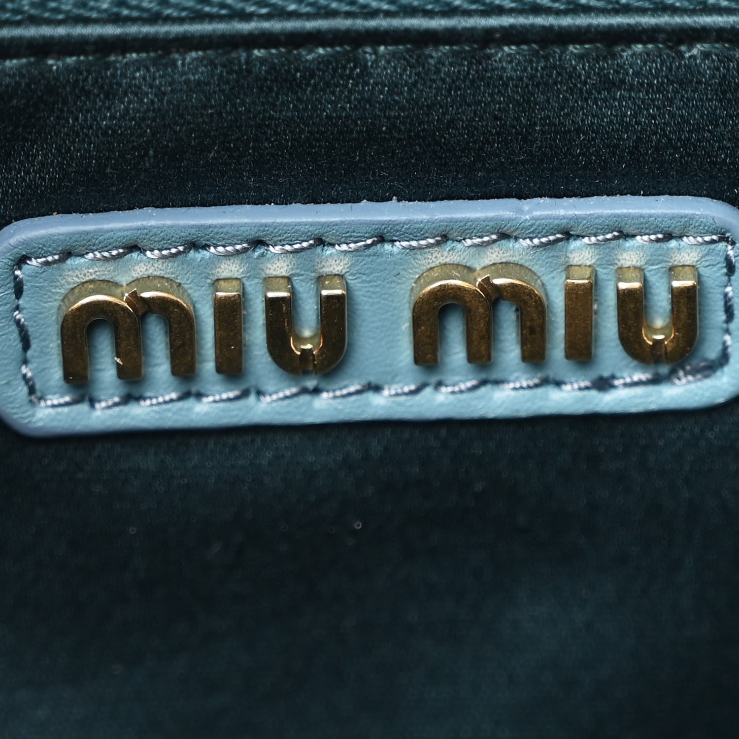 Miu Miu Calfskin Regular Arcadie Top Handle Bag Aqua 6 of 11
