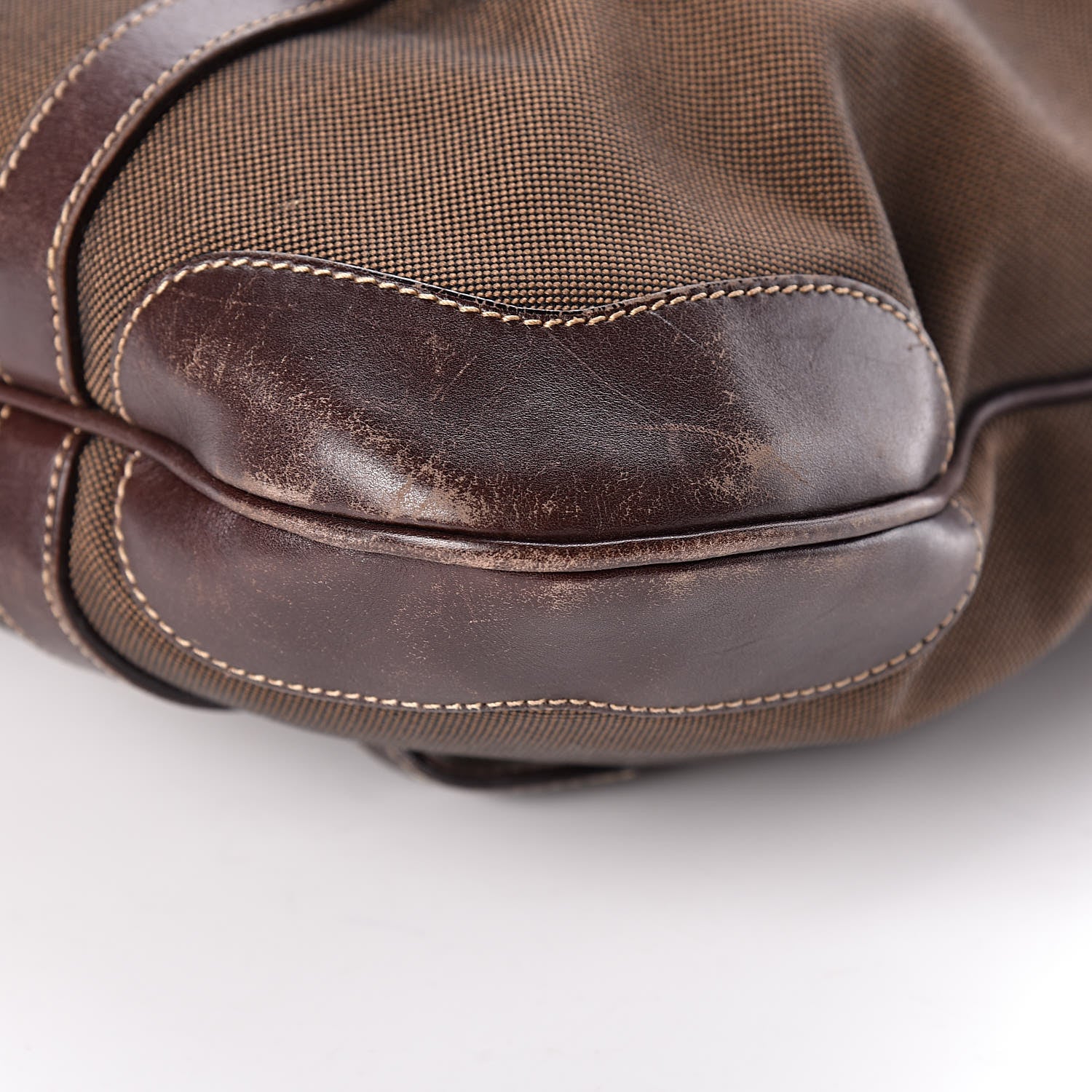 Prada Jacquard Logo Tote Brown 12 of 12