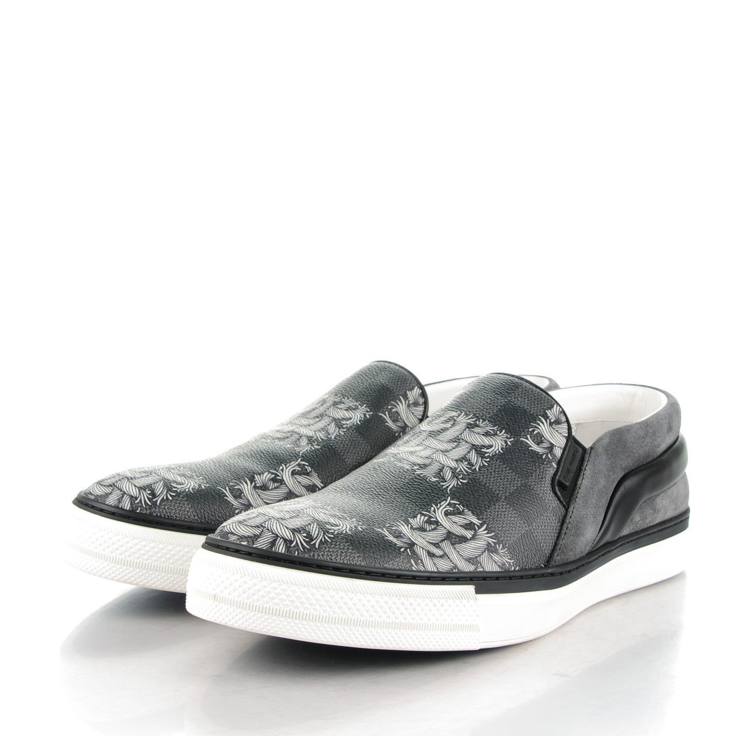 Louis Vuitton Damier Graphite Rope Twister Slip On 9 White 3 of 11