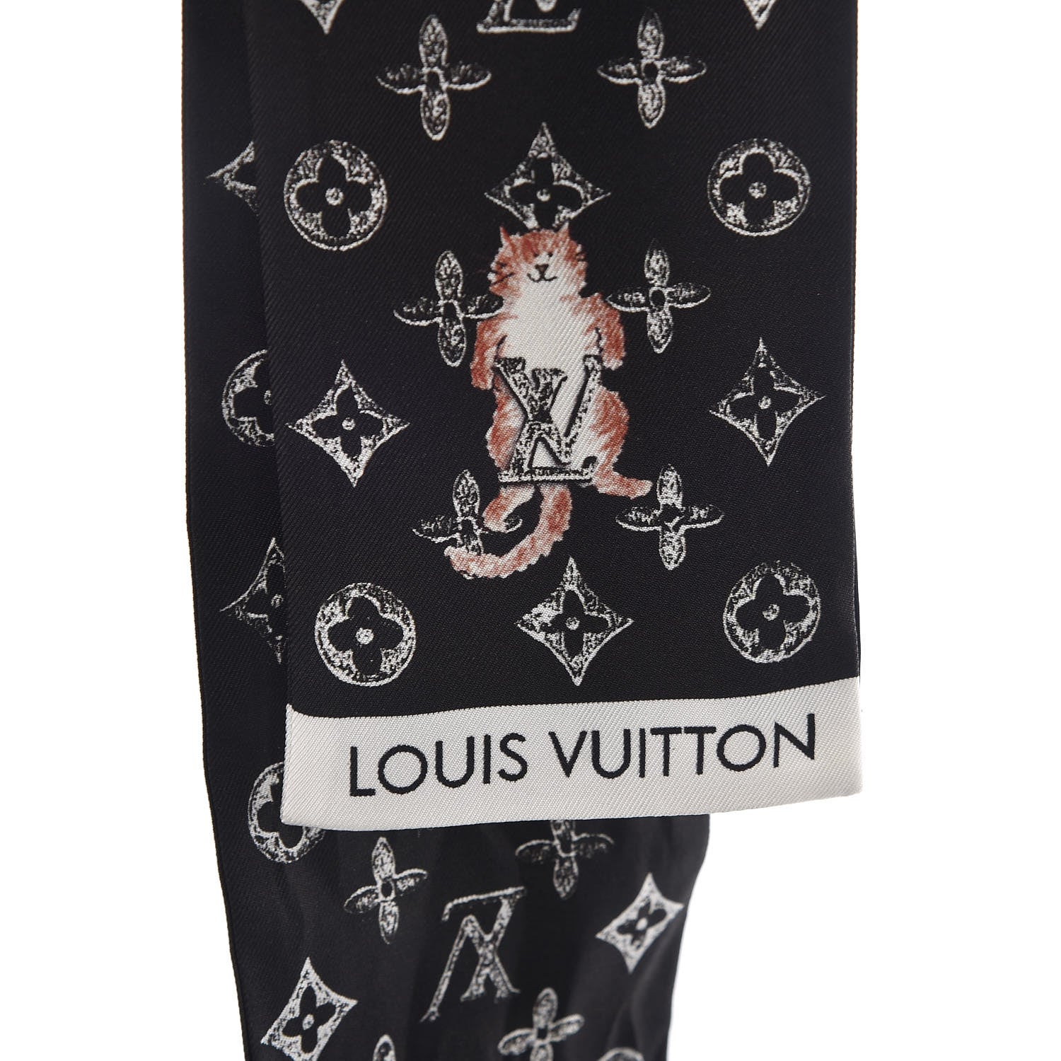 Louis Vuitton Silk Catogram Classic Bandeau Black 3 of 6