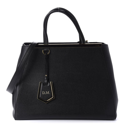 Fendi Vitello Elite Medium 2Jours Tote Black 4 of 14