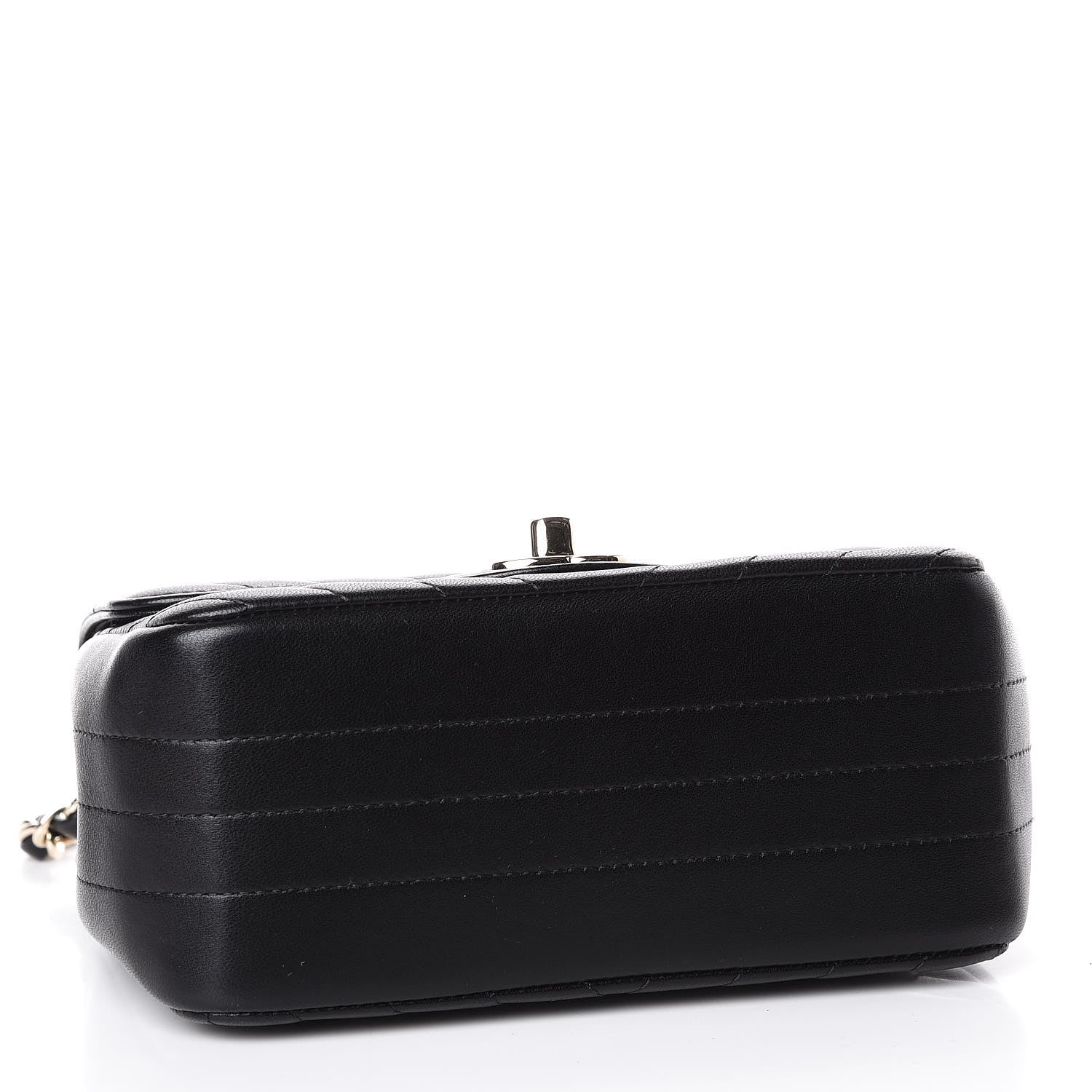 Chanel Lambskin Chevron Quilted Mini Square Flap Black 3 of 10