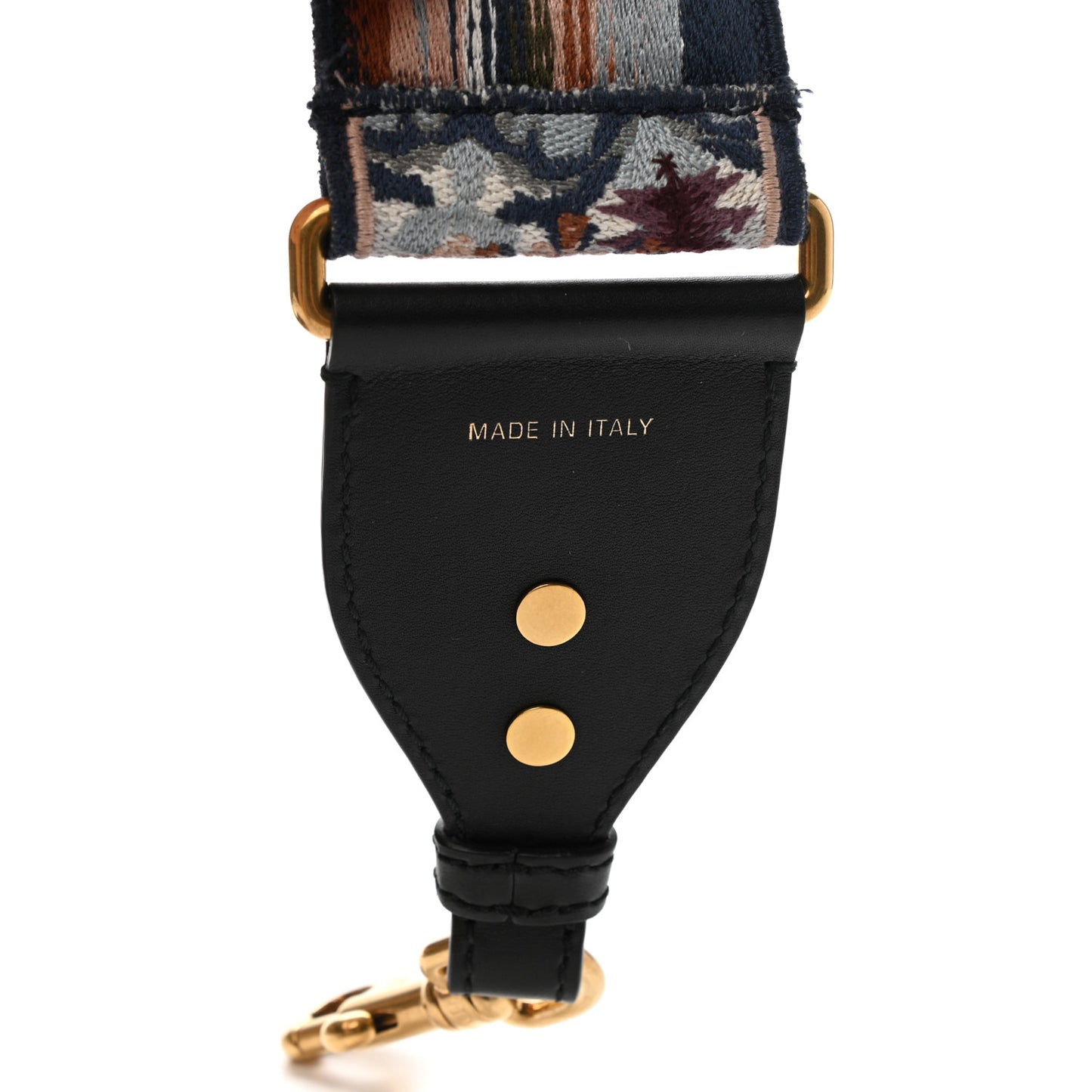 Canvas Embroidered Studded KaleiDiorscopic Shoulder Strap Multicolor